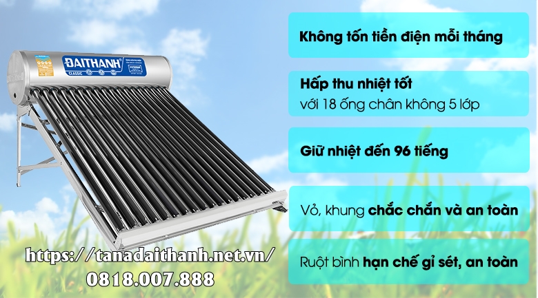 Đại lý máy nước nóng năng lượng mặt trời chính hãng tại TPHCM